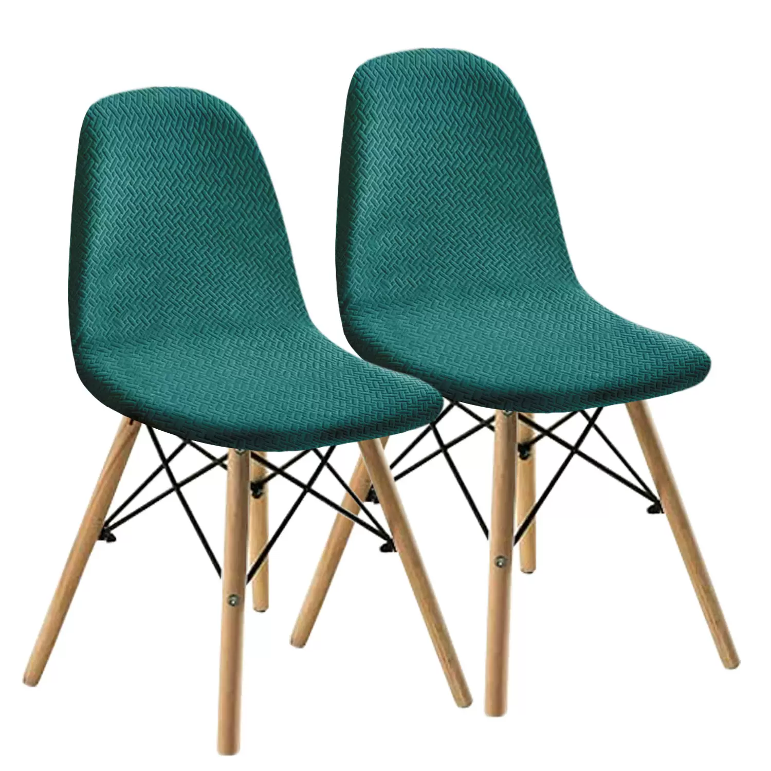 长格纹提花椅套伊姆斯弧形椅子套俱乐部会所贝壳椅套家居椅套批发