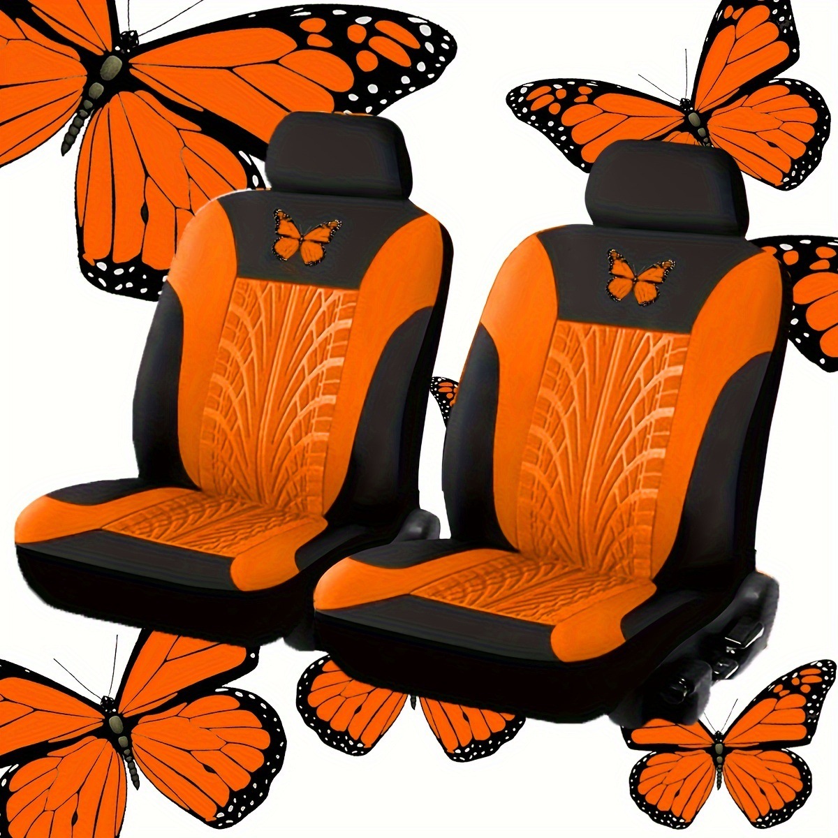Car Seat Cover Set, Universal Butterfly Pattern Embroidered Car Seat Cover from the Source Manufacturer