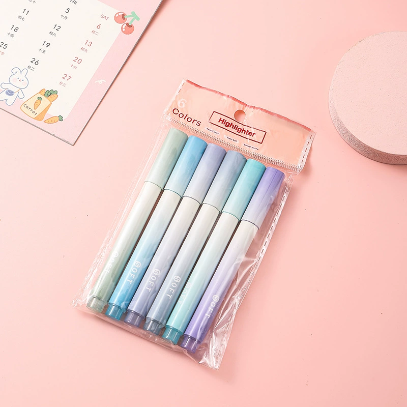 Накопитель с обтекаемой головой Highlighter набор, флуоресцентная пастельная акварель, 6–12 цветов, варианты с одной и двумя головками