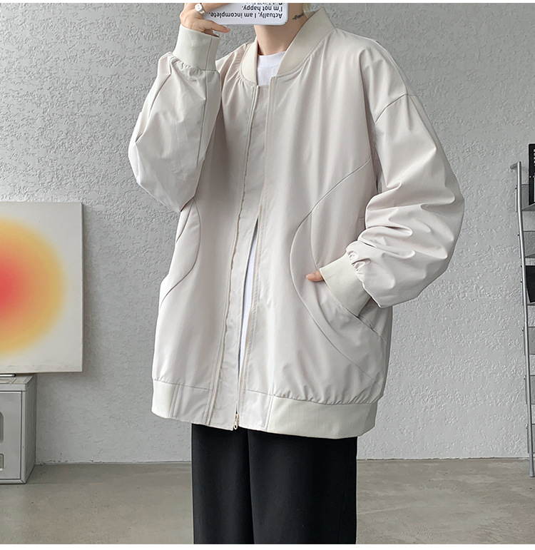 Men's Pilot Baseball Jacket American Style Spring Autumn Green_voghion.com
