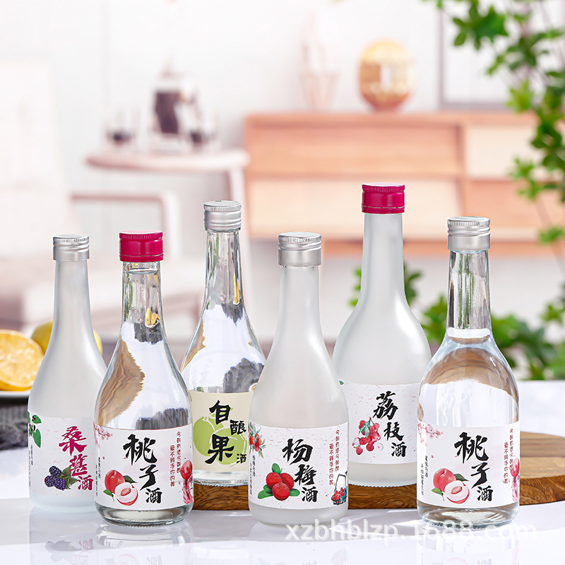 厂家直销时尚潮流款桃子酒杨梅酒荔枝酒果酒瓶空瓶白酒