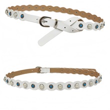 跨境货源 休闲女士腰带 时尚裙饰镂空花边PU宽腰封 SY-4473