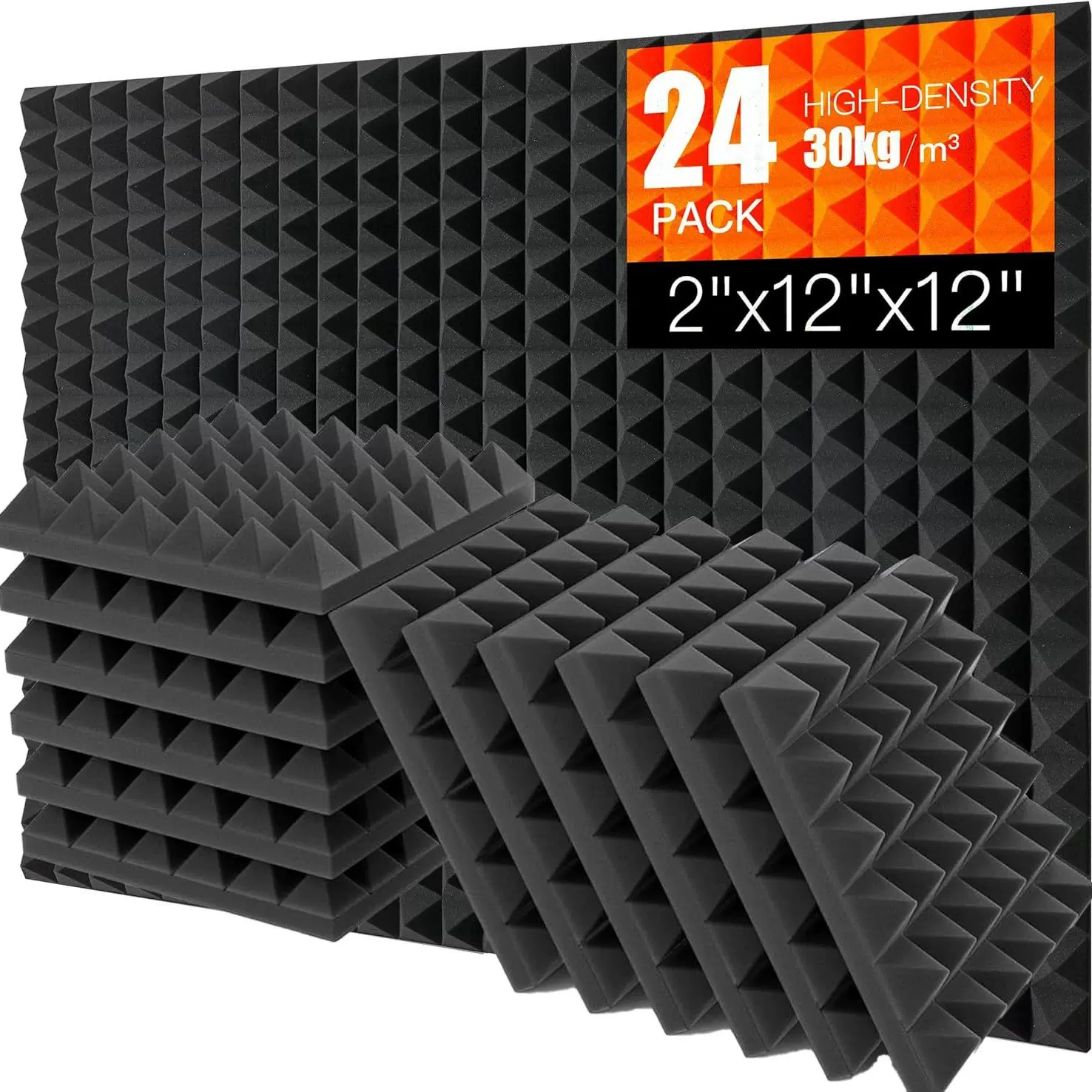 跨境金字塔阻燃隔音棉高密度保温隔热泡沫棉录音棚专用消音吸音棉