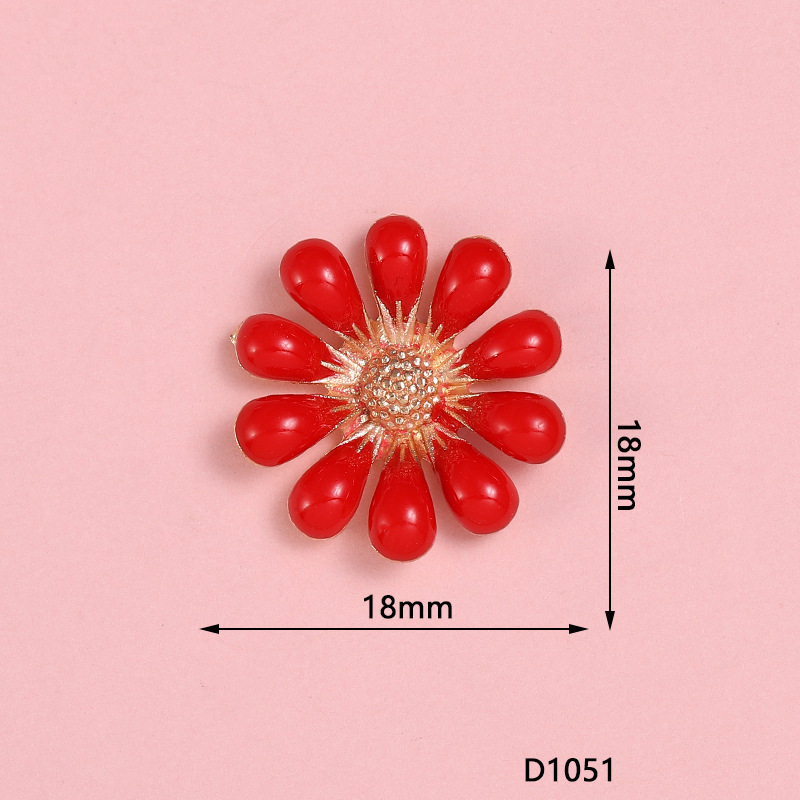 Nuevo diamante completo cinco pétalos flor gota diagonal flor aceite copo de nieve DIY accesorios de joyería teléfono móvil Shell rhinestone material al por mayor