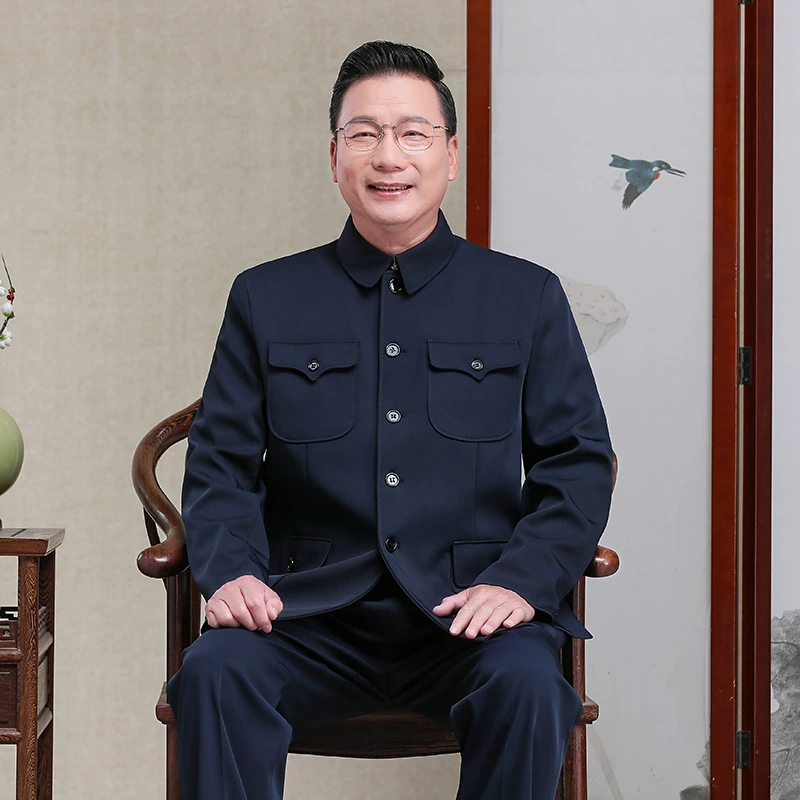 Мужские элитные костюмы в китайском стиле среднего и пожилого возраста, костюмы для папы, костюмы в китайском стиле, весенне-осенние мужские костюмы, костюмы Тан в китайском стиле для пожилых людей, костюмы-двойки