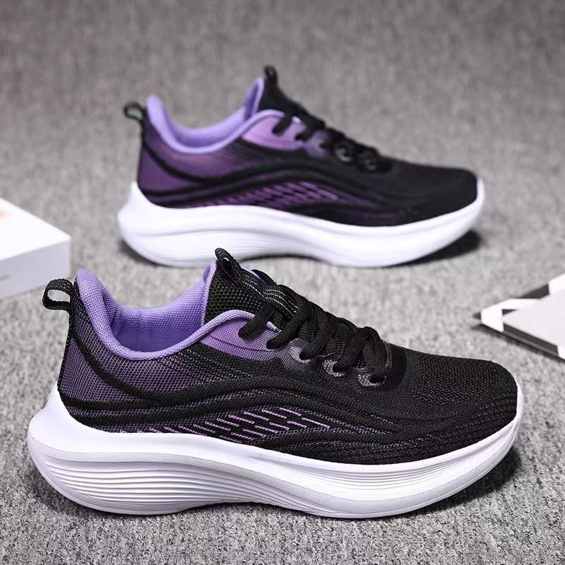 New spring and autumn non-slip soft bottom wear-resistant mesh breathable casual shoes Korean version of all-match ultra-light running women's shoes wholesale