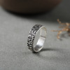 Retro ring, crystal, stone inlay for beloved, silver 925 sample, wholesale