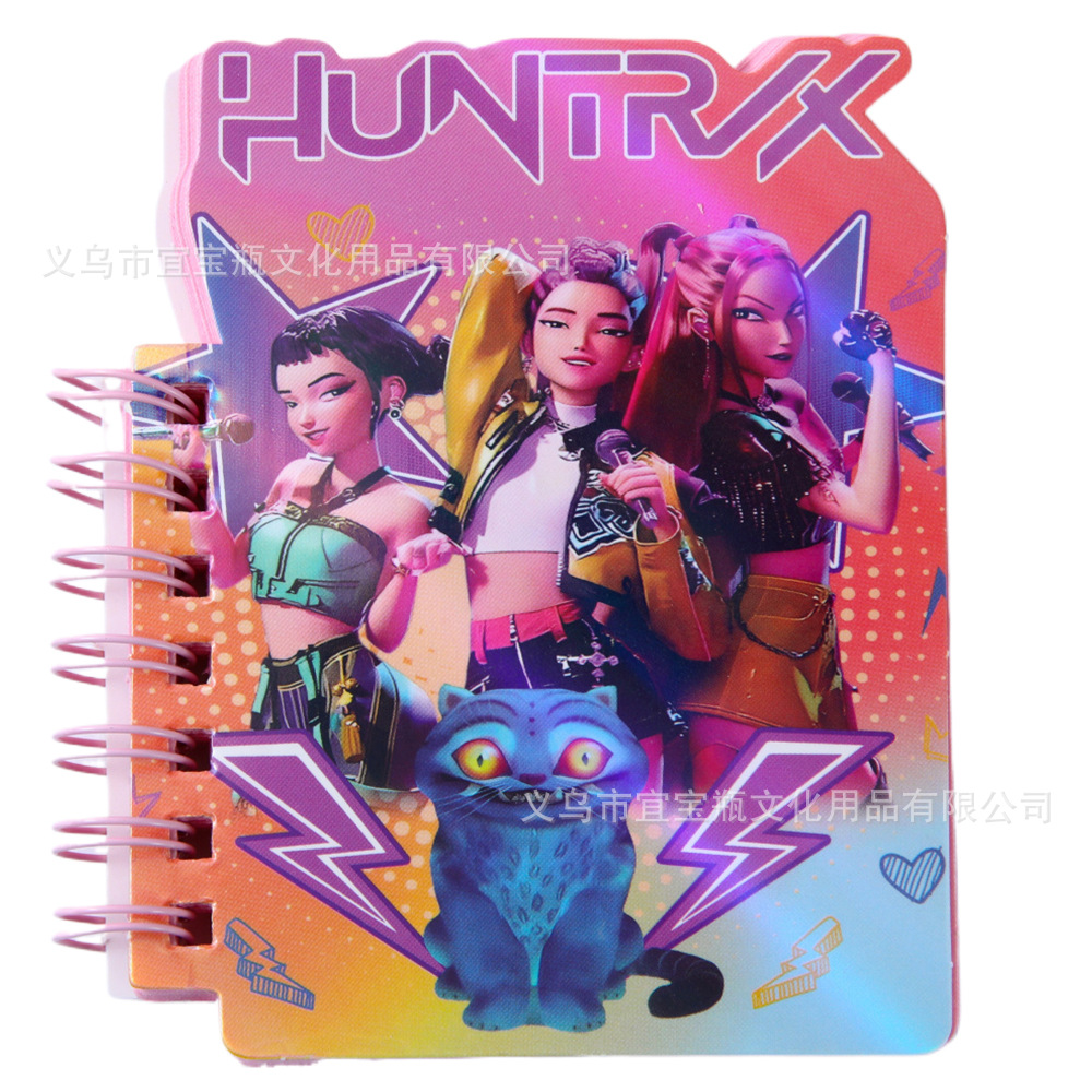 Nuevos productos K-POP Caza de brujas A7 Cuaderno de bobina de forma extraña Cuaderno de bolsillo creativo de estudiantes Cuaderno de notas image 5