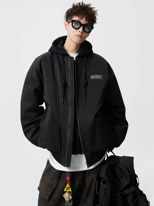 Rivet Fake Two-Piece down Jacket Men's Winter Thickeneded 2025 New Jacket Trendy Brand Youth Bomber Jacket