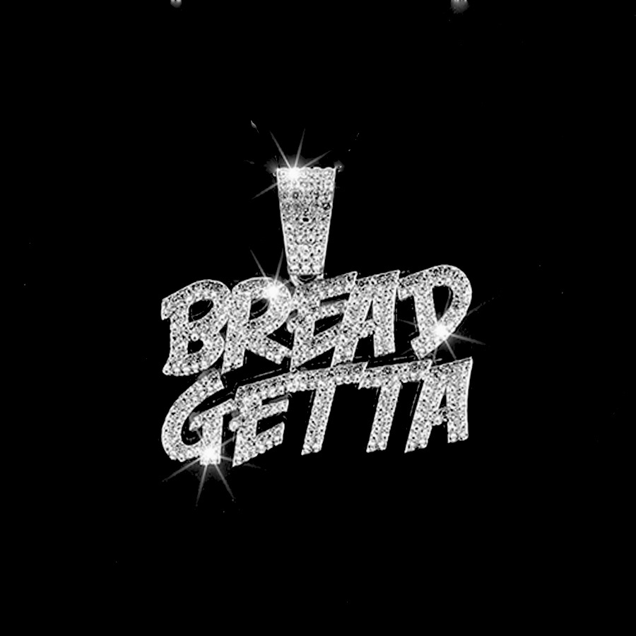 Aleación de diamante completo Hip-Hop BREAD GETTA doble colgante alfabético creativo de personalidad europea y americana para hombres y mujeres