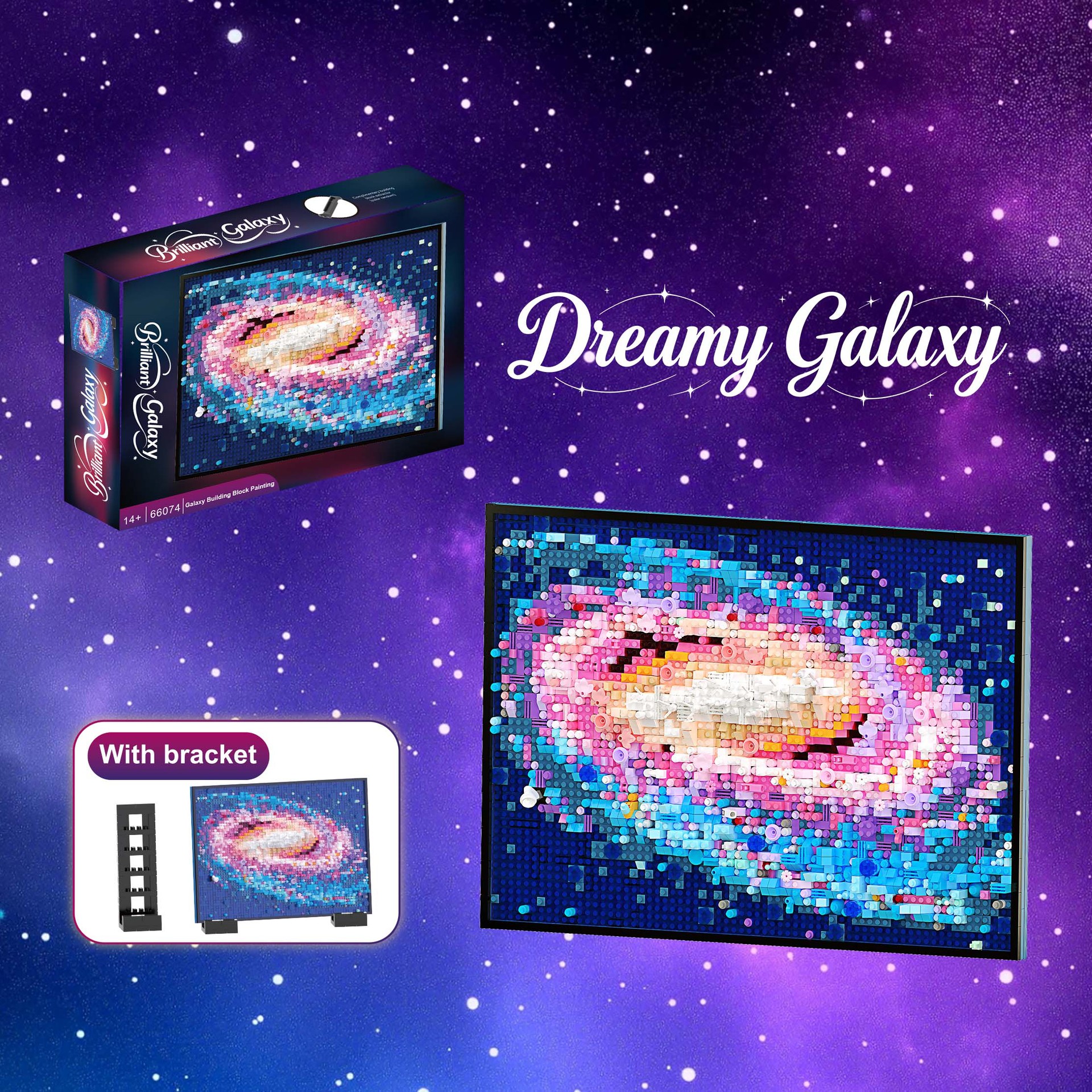 Cross-Border Compatible 31212 Art Life Icons Galaxy Pixel Art Building Blocks Toys for Boys and Girls Wholesale Dropshipping