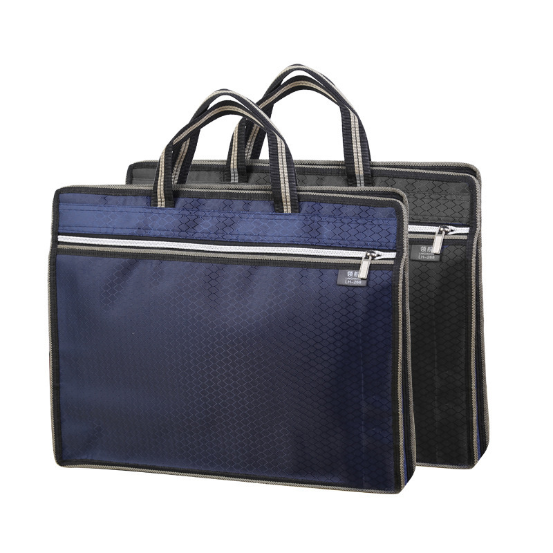(Wholesale), handheld capacious waterproof bag for folders with zipper for documents, oxford cloth, Birthday gift 5