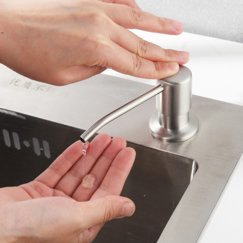 304 stainless steel kitchen sink soap dispenser extension tube detergent press pump head liquid head extender