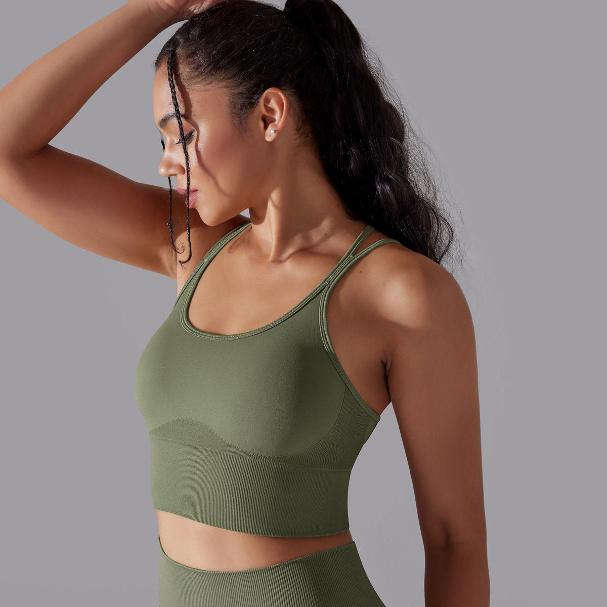 Simple Style Sports Solid Color Nylon Cotton Blend U Neck Tracksuit Vest Jogger Pants Leggings display picture 23