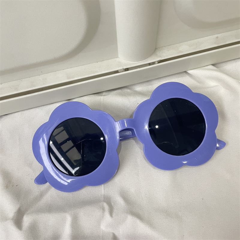 レトロな円枠サングラス紫色のドーパミンギャルメガネ男紫外線防止近視サングラス女性の丸い顔