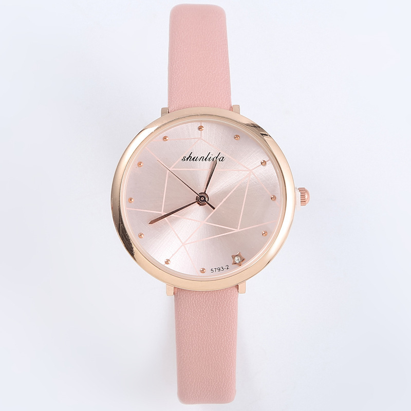 Casual Simple and Fresh Leather Strap Women's Watch Geometric Pattern Fashion Quartz Watch Student Watch Wholesale Watch Casual Simple and Fresh Leather Strap Women's Watch Geometric Pattern Fashion Quartz Watch Student Watch Wholesale Watch