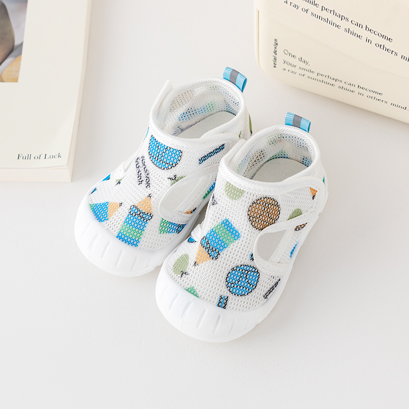Zapatos de verano para bebés zapatos de tela transpirables de tela suave para niños pequeños sandalias antideslizantes para niños pequeños