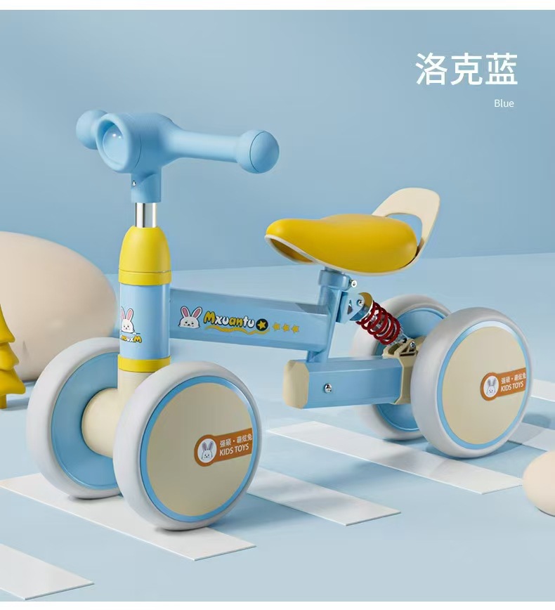 Bicicleta de equilibrio con amortiguación para niños de 1 a 3 a 6 años, patinete de dos ruedas para niños pequeños, andador para bebés, patinete deslizante para niños.