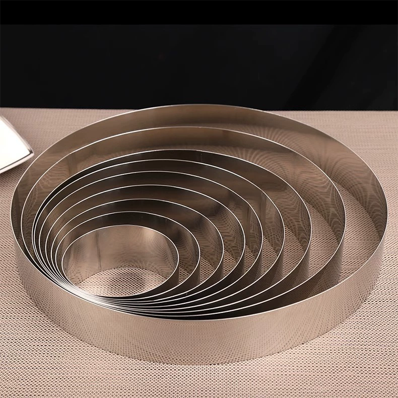 Кольцо для мусса из нержавеющей стали, инструмент для выпечки, круглая форма для кольца для мусса 46inch градусов, форма для кольца для торта тирамису, форма для выпечки