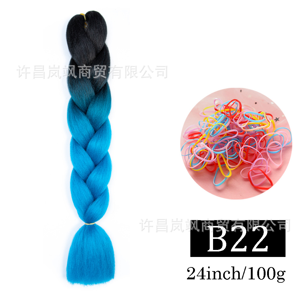 Peluca de trenza grande africana, color, trenza sucia, cuerda para el cabello, degradado, fibra química, trenza grande, reggae, hip-hop, trenza sucia, trenza