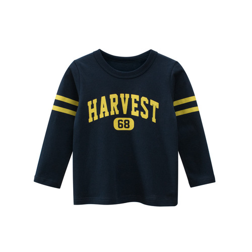 Brand children's clothing autumn new 2024 Korean style boys long-sleeved T-shirt wholesale children's bottoming shirt dropshipping