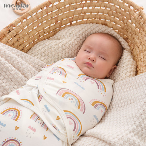 Yinxiuli cotton baby swaddle towel newborn anti-shock baby sleeping bag printed four-season baby blanket cross-border