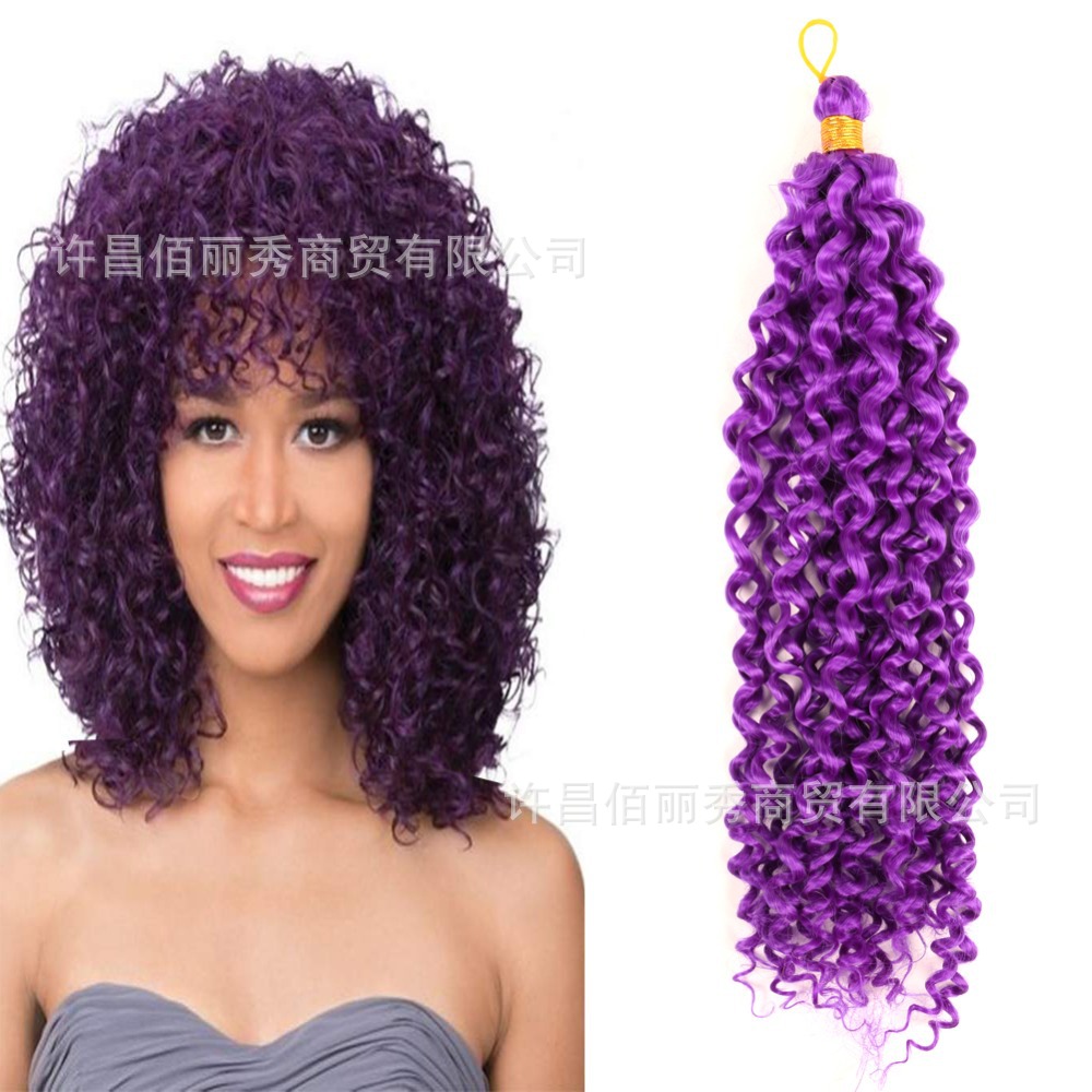 Extensiones de cabello sintético de ganchillo con rizos largos y ondulados, peluca trenzada para mujer, extensiones de cabello Water Wave con textura ondulada.