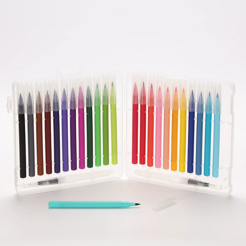 Multicoloured children's fluorescence watercolour, double-sided set, liner