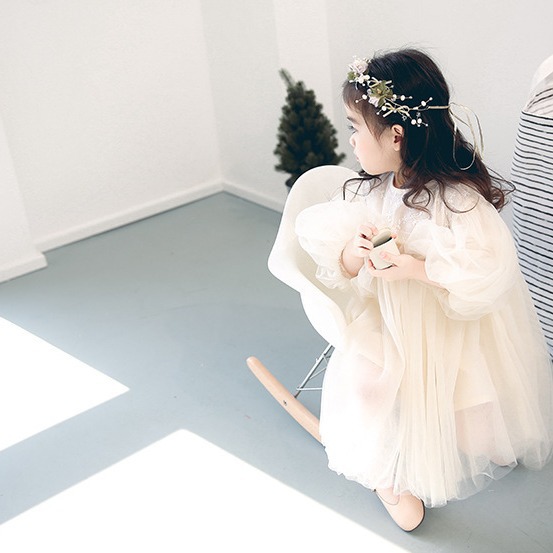 Girls' Dress Spring & Fall Little Girl's Fashionable Fluffy Gauze Princess Dress Baby Girl's Super Fairy Birthday Dress Skirt