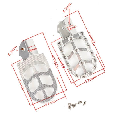 Motorcycle pedals Bee X Electric Off-Road Vehicle - silver-pair