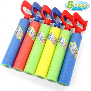 Cross-Border Cartoon Shape Foam Pearl Cotton Eva Pull-Out Water Cannon Water Gun Outdoor Family Beach Water Toy