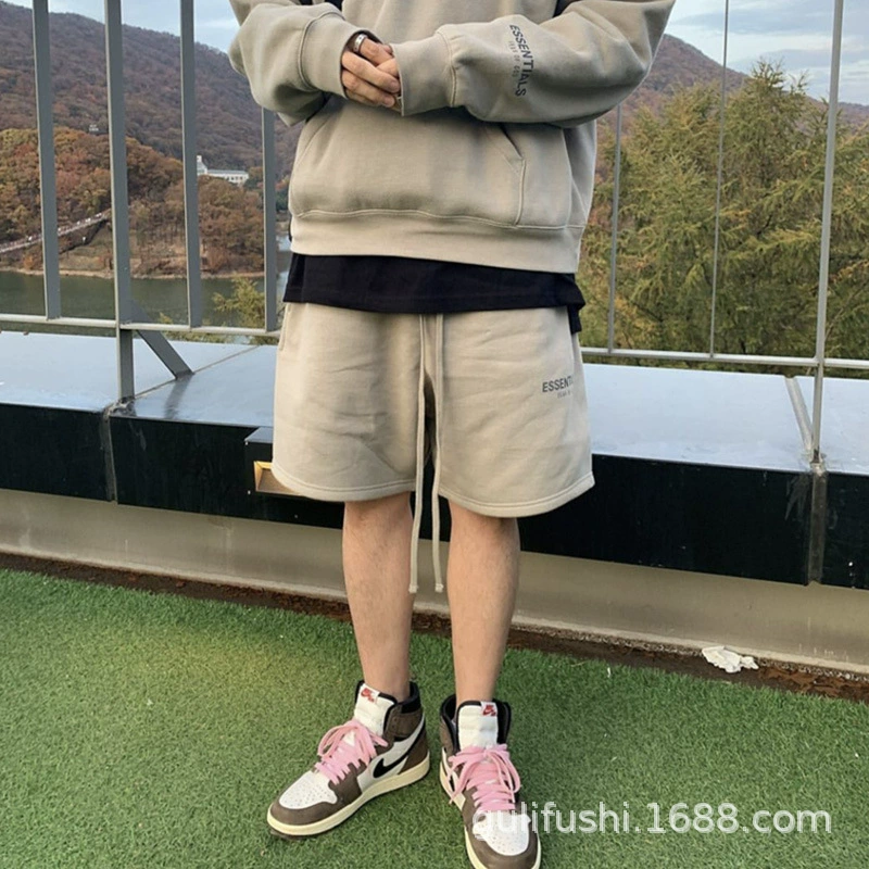 FOG double-line ESSENTIALS letter shorts fw21 men's high street drawstring five-point pants trendy casual pants