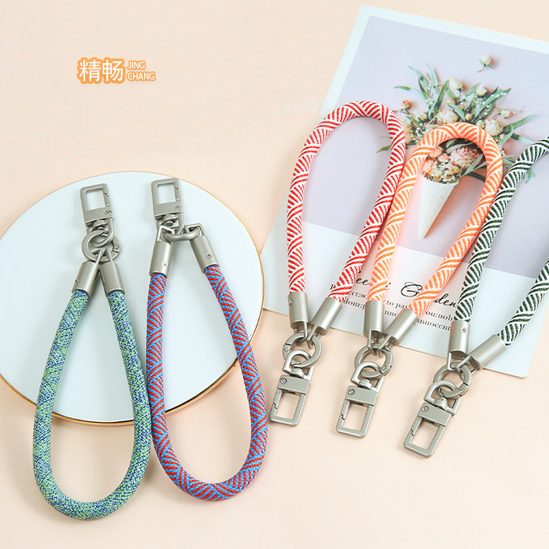 Colorful Twill Phone Lanyard Wrist Strap Braided Rope Keychain Phone Chain Anti-Lost Detachable Accessory Connector Colorful Twill Phone Lanyard Wrist Strap Braided Rope Keychain Phone Chain Anti-Lost Detachable Accessory Connector