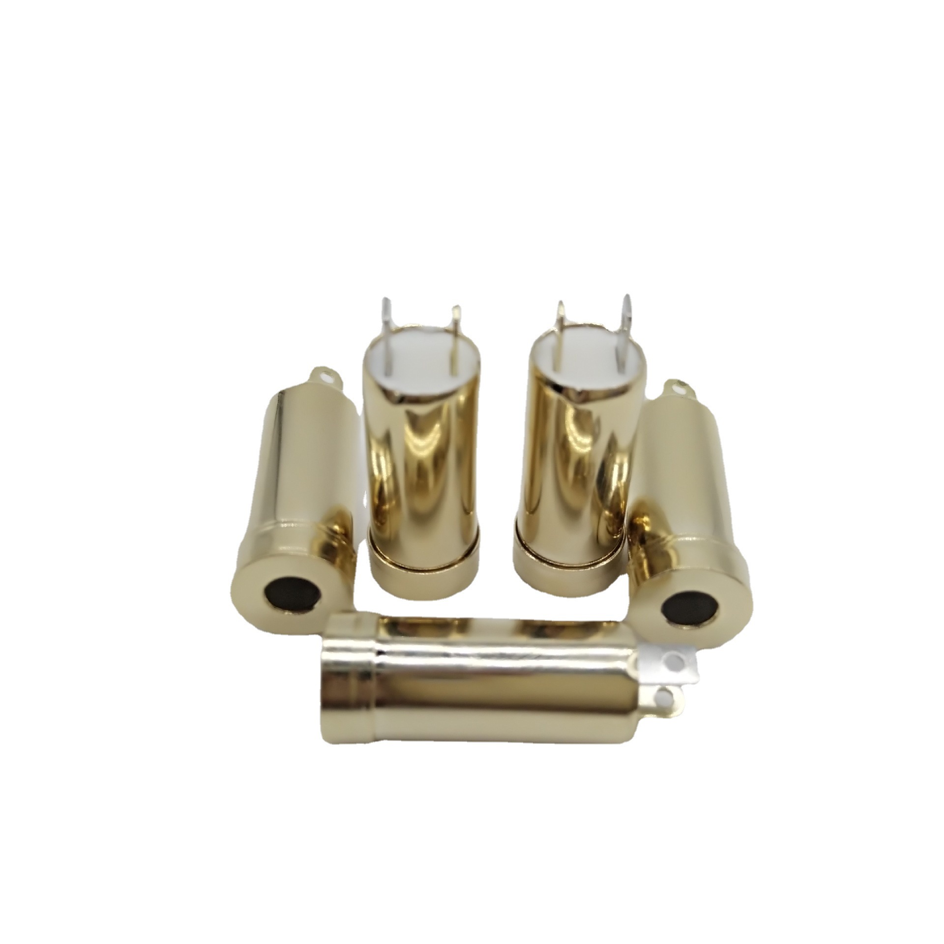 DC3.5立体镀金母头 3.5三极OD8.0MM音视频母座全铜母头