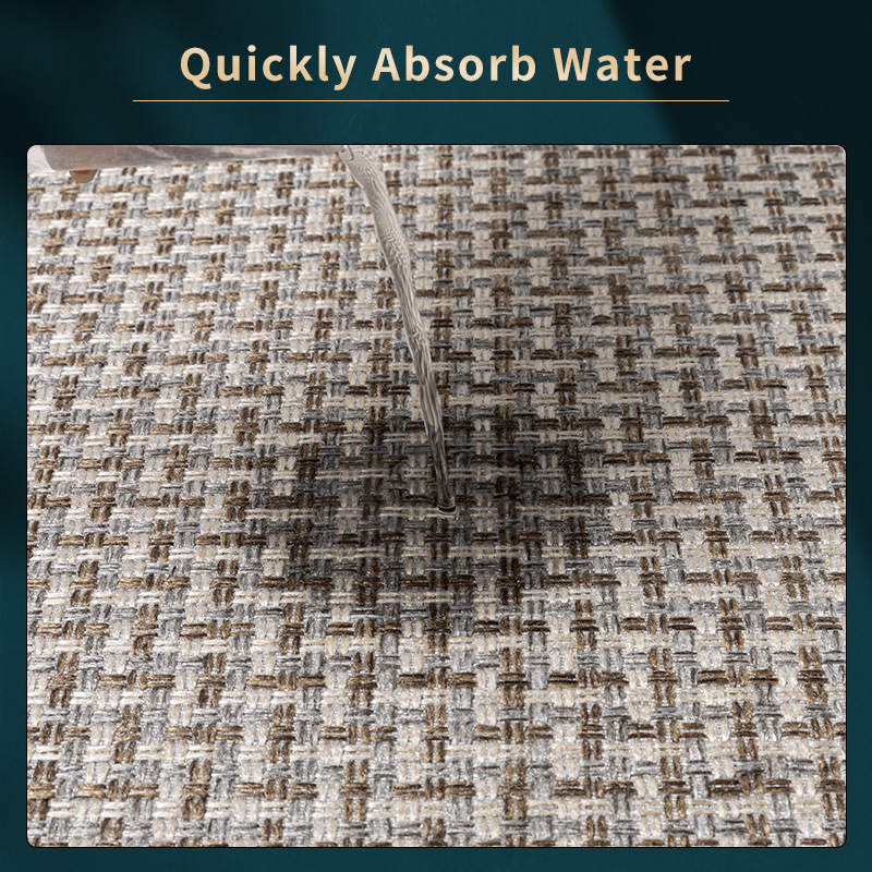 Amazon estera de la cocina de lino largo antideslizante alfombra de piso alfombra de puerta transfronteriza alfombra del hogar al por mayor gran borde cubierto