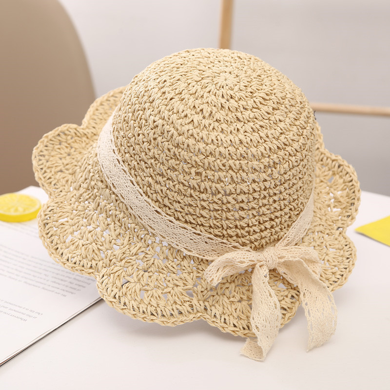 Sombrero de bebé, sombrero de verano para el sol, sombrero de paja para niños, alero grande, protector solar, fresco, 1-5 años, 3 niñas de verano, sombrero de pescador
