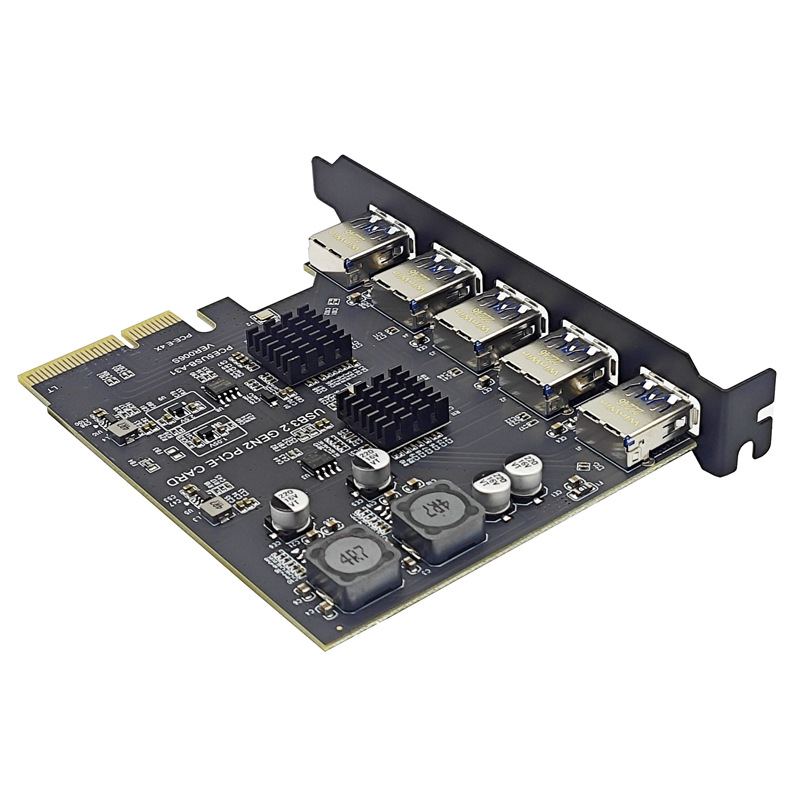 USB3.2��չ��GEN2 5��TYPE-A��PCI-E 4X��˶ASM3142 10Gbps