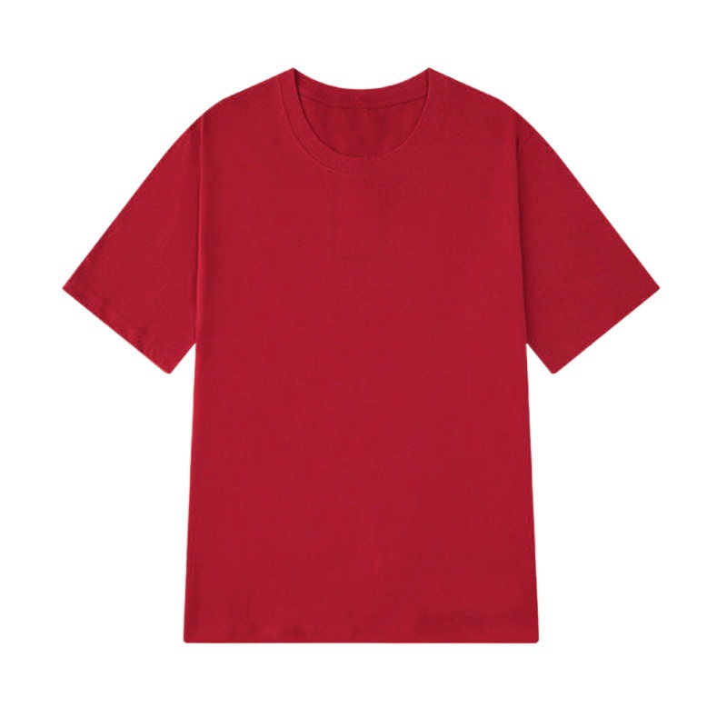 Camiseta de manga corta de algodón puro, logotipo impreso, ropa de clase, ropa de trabajo de bricolaje, camiseta de cuello redondo, impresión de hotel, fuente de productos