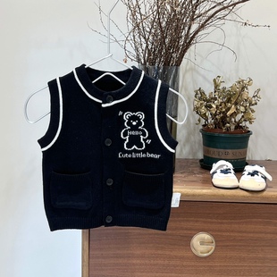 Xiao Nuomai Children's Clothing 2025 Autumn and Winter New Sweater Vest