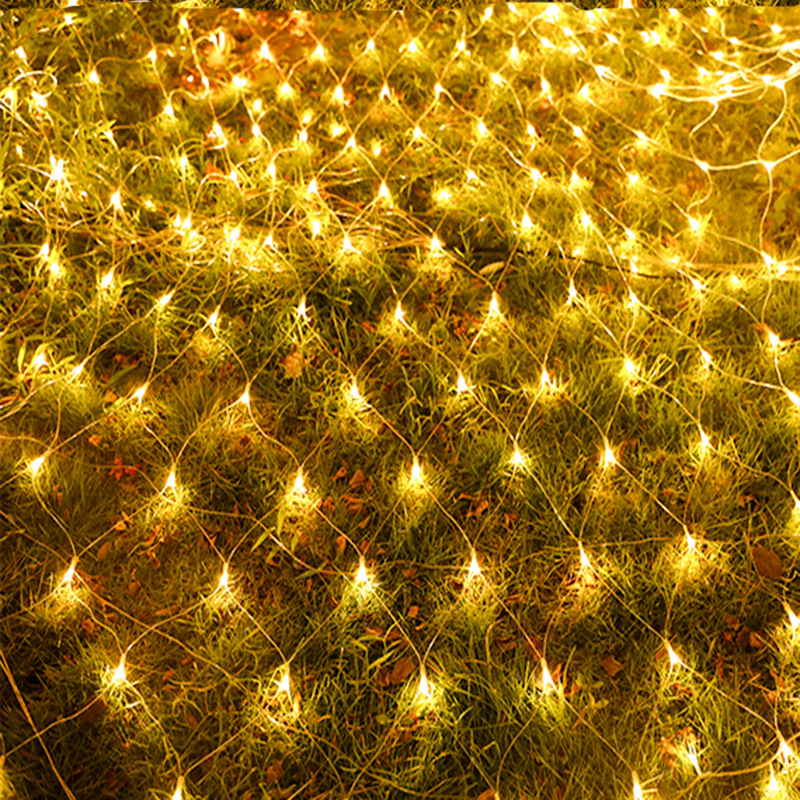 Transfronterizo luz neta LED intermitente luz de la secuencia de luz baja tensión 24V Solar al aire libre pesca neta luz césped vacaciones luz decorativa