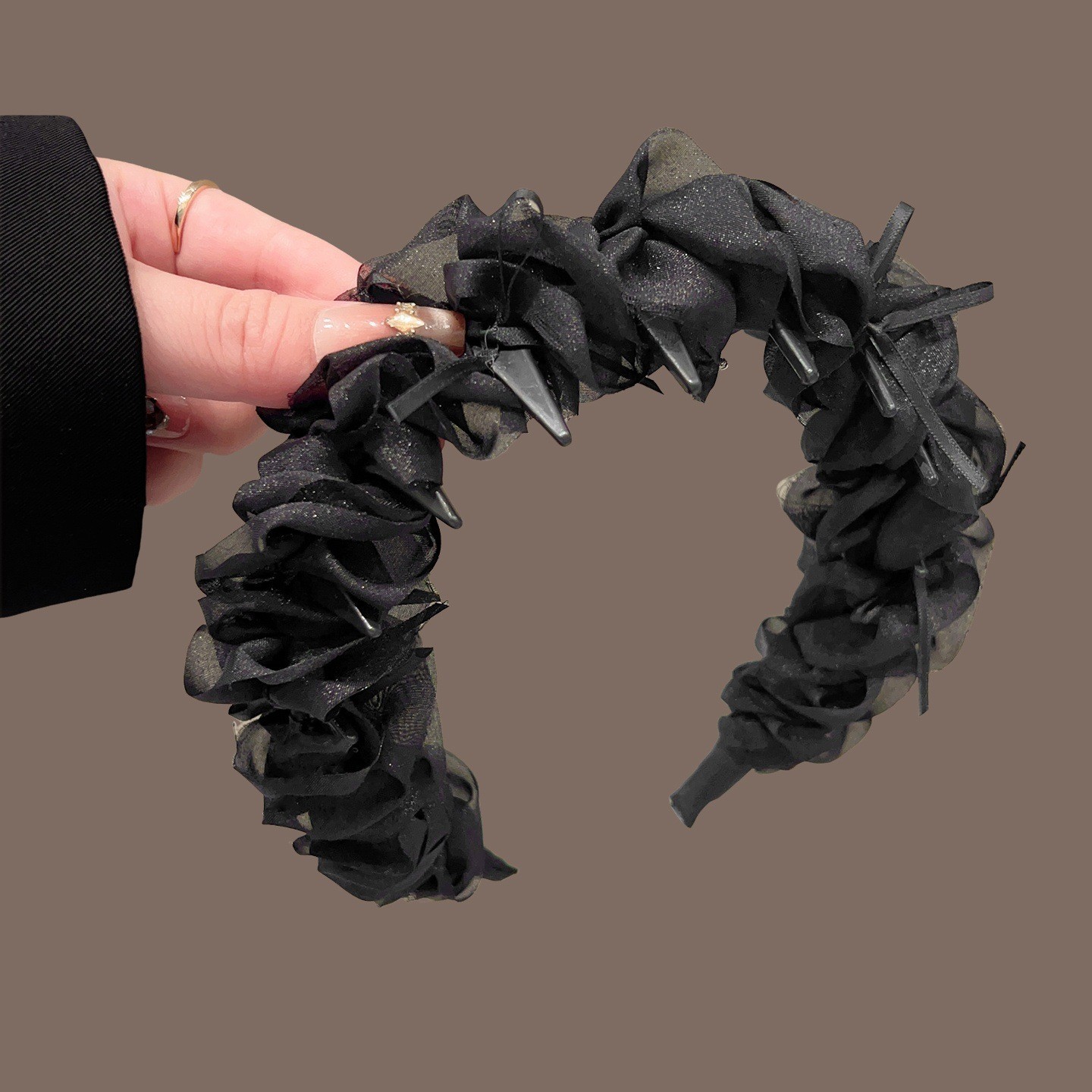32#Black ribbon bow