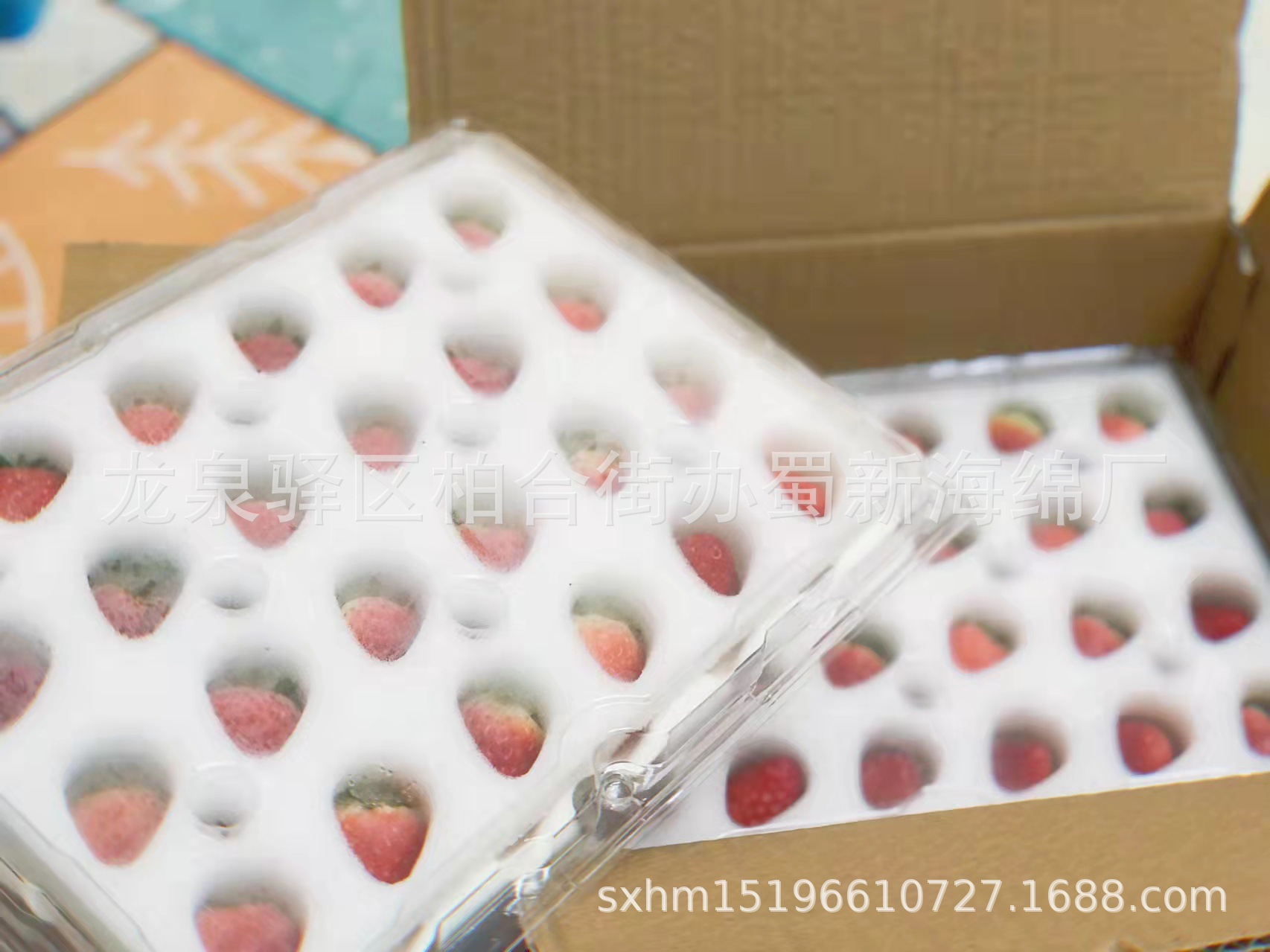 厂家供应草莓包装海绵/心型草莓海绵/礼盒草莓包装/66枚77枚海绵