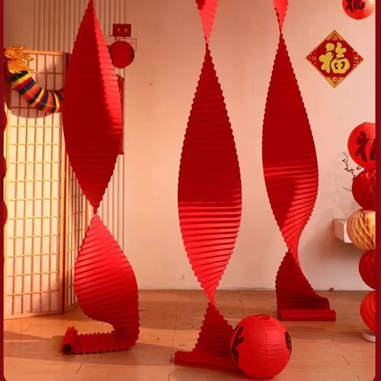Manufacturer Wholesale Corrugated Paper Wedding Room Decoration Folding Wave Paper Decoration Wedding Folding Wave Paper