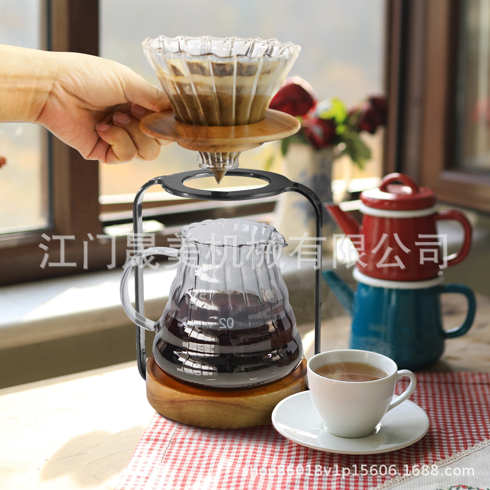 Kit de cafetera de irrigación manual de entrada doméstica portátil al aire libre filtro de café de vidrio
