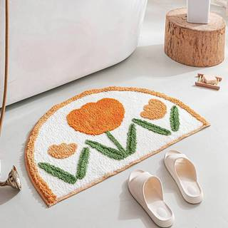 ins simple semicircle absorbent bathroom floor mat thickened non-slip carpet bathroom bathroom toilet door mat