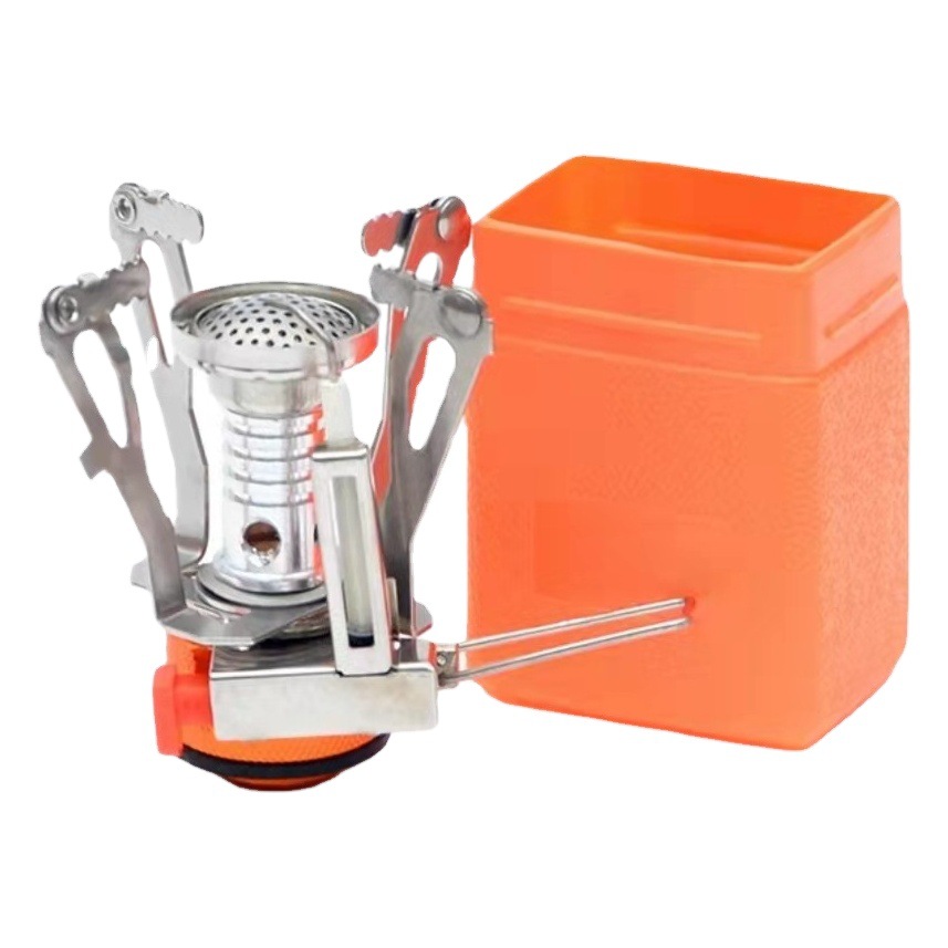 Integrated outdoor camping mini stove head with electronic ignition outdoor gas tank conversion head outdoor tripod conversion head