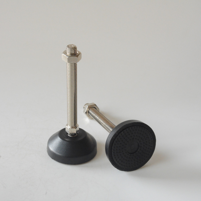 尼龙万向调节脚 水平调节脚垫 M12*100设备调平地脚 关节活动脚杯