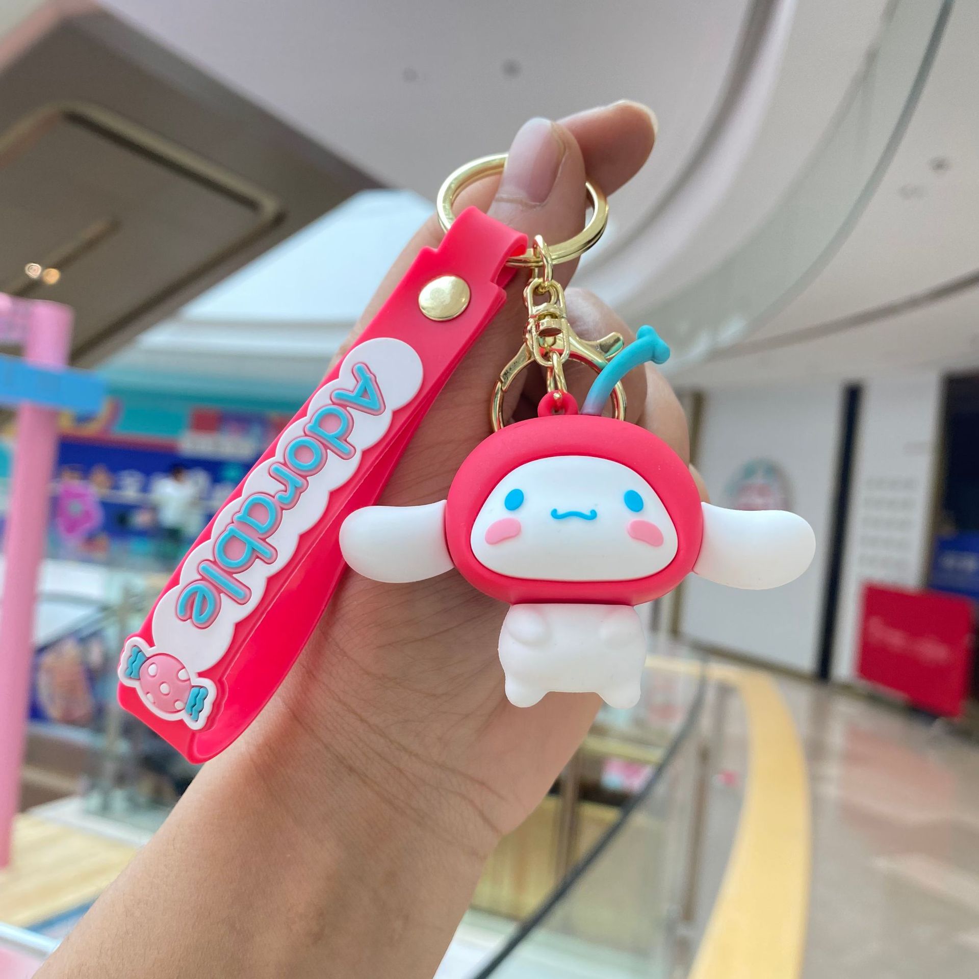 Sanrio Cherry secreto llavero lindo coolomi mochila colgante coche llavero pequeño regalo al por mayor