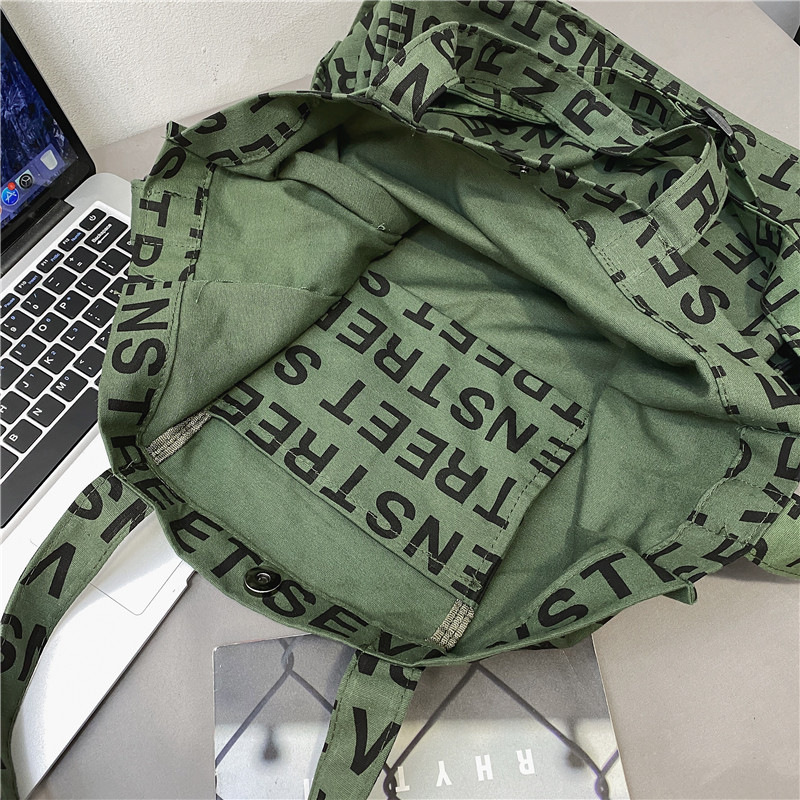 Bolso Tote de lona de gran capacidad para mujer 2024 nuevo bolso de hombro de estilo occidental de moda casual bolso de mensajero portátil de todo fósforo marea