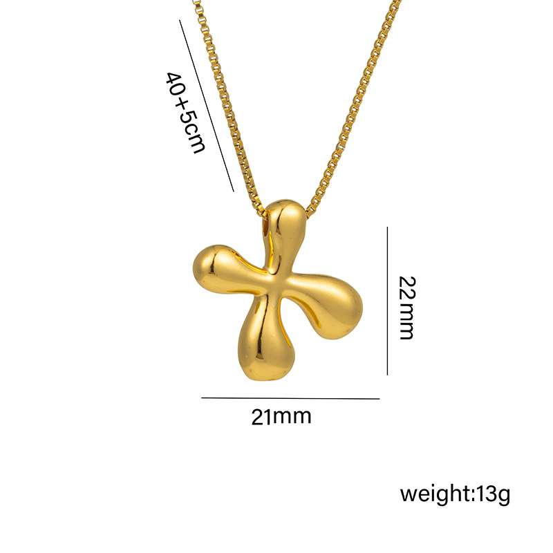 Copper 18K Gold Plated Basic Plating Letter Pendant Necklace display picture 25